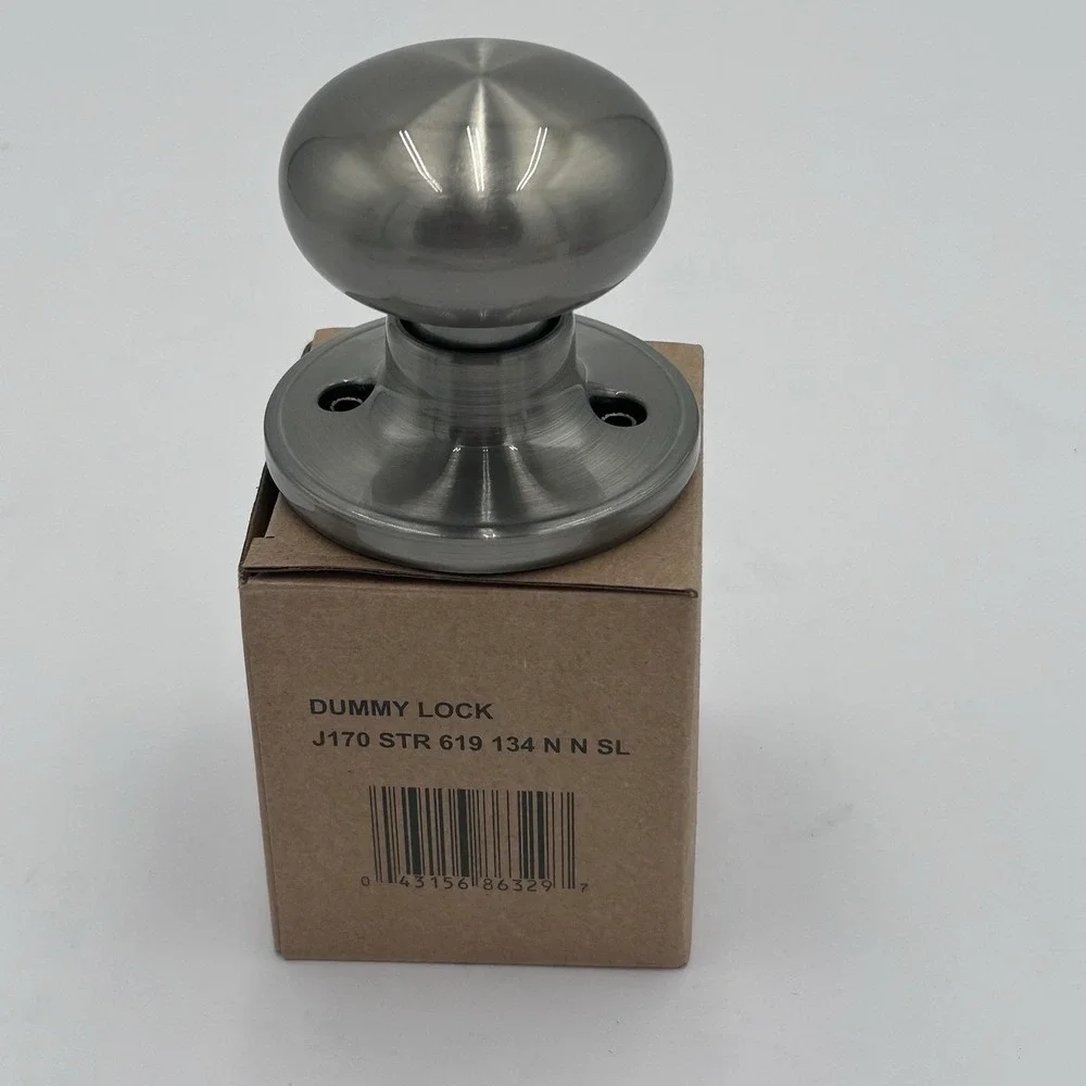 Schlage Dummy Door Knob J170 STR 619 Satin Nickel Pull‎ Knob Handle NIB